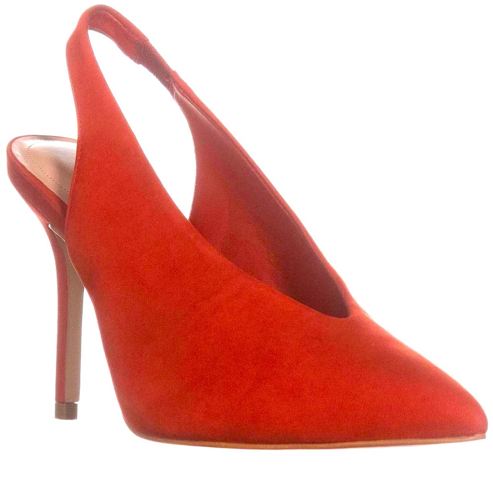 ALDO Minett Slingback Heels Pumps Burnt Red Orange Suede. Brand New w/ Box Sz 9 - Picture 5 of 6